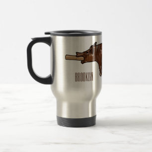 Darstellung des Cartoon von Schweinegrost/Schweine Reisebecher