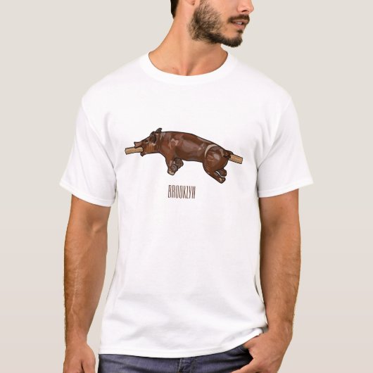 Darstellung des Cartoon von Schweinegrost/Schweine T-Shirt (Vorderseite)