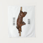 Darstellung des Cartoon von Schweinegrost/Schweine Wandteppich (Vorderseite)