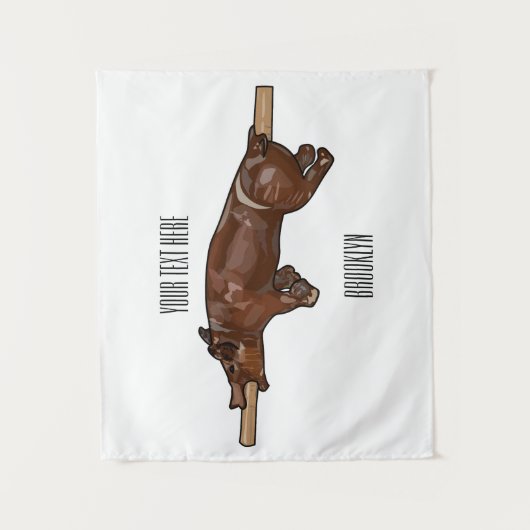 Darstellung des Cartoon von Schweinegrost/Schweine Wandteppich (Vorderseite)