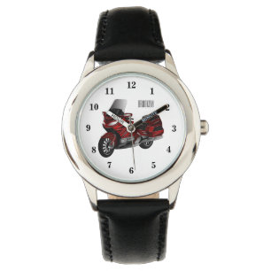 Darstellung des Cartoon von Touren in Motorrädern Armbanduhr