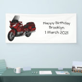 Darstellung des Cartoon von Touren in Motorrädern Banner (Messe)