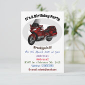 Darstellung des Cartoon von Touren in Motorrädern Einladung (Stehend Vorderseite)