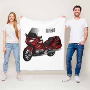 Darstellung des Cartoon von Touren in Motorrädern Fleecedecke