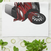 Darstellung des Cartoon von Touren in Motorrädern Geschirrtuch (Gefaltet)