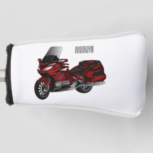 Darstellung des Cartoon von Touren in Motorrädern Golf Headcover