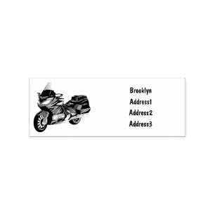 Darstellung des Cartoon von Touren in Motorrädern Gummistempel