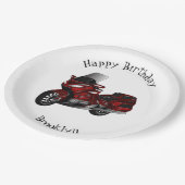 Darstellung des Cartoon von Touren in Motorrädern Pappteller (Schrägansicht)