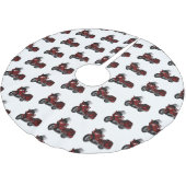 Darstellung des Cartoon von Touren in Motorrädern Polyester Weihnachtsbaumdecke (Schrägansicht)