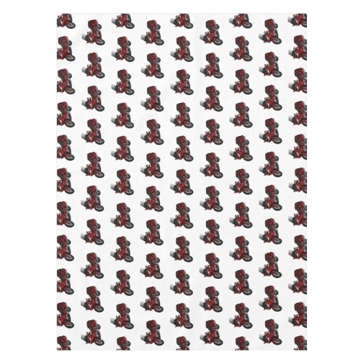 Darstellung des Cartoon von Touren in Motorrädern Tischdecke (Vorderseite)