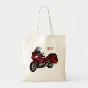 Darstellung des Cartoon von Touren in Motorrädern Tragetasche