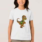 Darstellung des Dinosauriers Tri-Blend Shirt (Vorderseite)