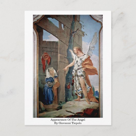 Darstellung des Engels durch Giovanni Tiepolo Postkarte (Vorderseite)