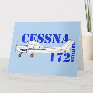 Darstellung des Flugzeugdesigns der Cessna 172 Sky Dankeskarte