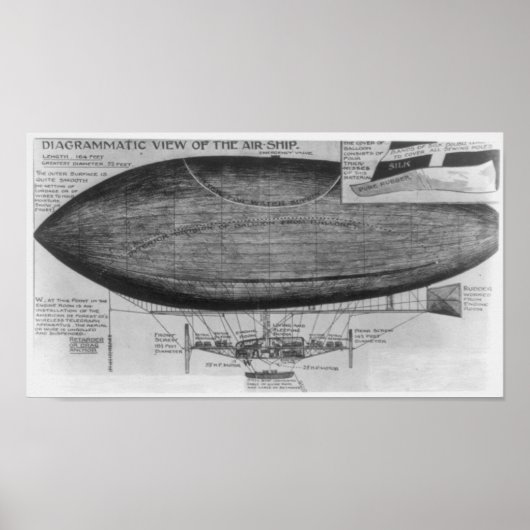 Darstellung des Flugzeugs Wellman Poster (Vorne)