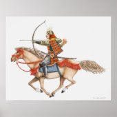 Darstellung des frühen Samurai-Kriegers Poster (Vorne)