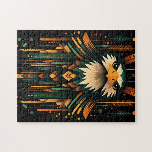 Darstellung des geometrischen Adlers Puzzle (Horizontal)