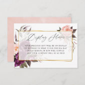 Darstellung des geometrischen Brautparty Burgund u Begleitkarte (Vorne/Hinten)