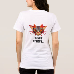 Darstellung des geometrischen Katzengesichts Tri-Blend Shirt