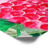 Darstellung des handgezeichneten Wasserfarbenmuste Poster (Ecke)