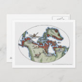 Darstellung des Inuitgebiets Postkarte (Vorne/Hinten)