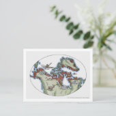 Darstellung des Inuitgebiets Postkarte (Stehend Vorderseite)