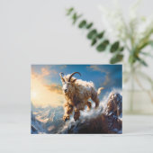 Darstellung des Kapricorn-Sternzeichens Postkarte (Stehend Vorderseite)