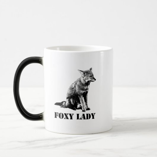 Darstellung des Konzepts von Foxy lady Verwandlungstasse (Links)