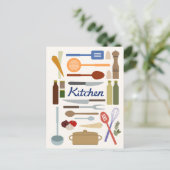 Darstellung des Küchengeschirges+Farbe des Geschma Postkarte (Stehend Vorderseite)