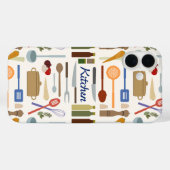 Darstellung des Küchengeschirges+Mustermuster Case-Mate iPhone Hülle (Rückseite (Horizontal))