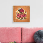 Darstellung des Kuchens im Retrostil Leinwanddruck (Insitu (Wohnzimmer))