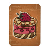 Darstellung des Kuchens im Retrostil Magnet (Vertikal)