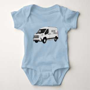 Darstellung des Lieferwagens Cartoon Baby Strampler