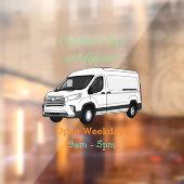 Darstellung des Lieferwagens Cartoon Fensteraufkleber (Blatt 2)