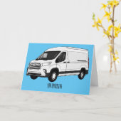 Darstellung des Lieferwagens Cartoon Karte (Gelbe Blume)