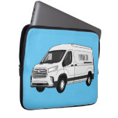 Darstellung des Lieferwagens Cartoon Laptopschutzhülle (Vorne Rechts)