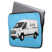 Darstellung des Lieferwagens Cartoon Laptopschutzhülle (Vorderseite Links)