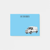 Darstellung des Lieferwagens Cartoon Post-it Klebezettel (Vorderseite)