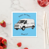 Darstellung des Lieferwagens Cartoon Serviette (Beispiel)