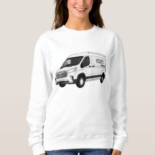 Darstellung des Lieferwagens Cartoon Sweatshirt
