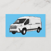 Darstellung des Lieferwagens Cartoon Visitenkarte (Rückseite)