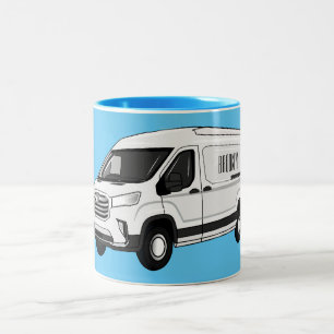 Darstellung des Lieferwagens Cartoon Zweifarbige Tasse