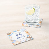 Darstellung des nautischen Strandes Babydusche Rechteckiger Pappuntersetzer (Vor Ort)