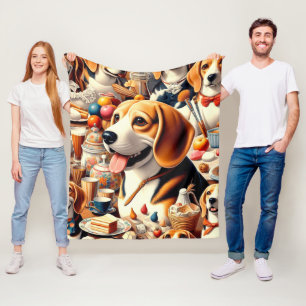 Darstellung des Niedlichen Beagle Fleecedecke