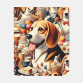 Darstellung des Niedlichen Beagle Fleecedecke (Vorderseite)
