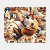 Darstellung des Niedlichen Beagle Fleecedecke (Vorderseite (Horizontal))