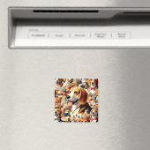 Darstellung des Niedlichen Beagle Magnet (In Situ (Geschirrspüler))