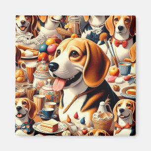 Darstellung des Niedlichen Beagle Magnet