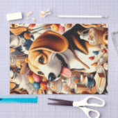 Darstellung des Niedlichen Beagle Seidenpapier (Handwerk)