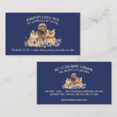 Darstellung des Niedlichen Hundebüts für Vögel in Visitenkarte (Vorne/Hinten)